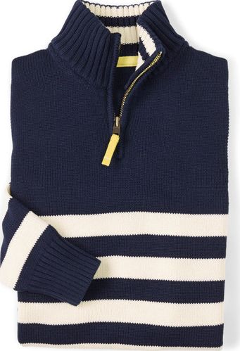 Boden, 1669[^]34490003 Guernsey Half Zip Navy/Ecru Boden, Navy/Ecru