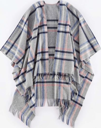 Boden, 1669[^]35109743 Helena Cape Soft Grey Check Boden, Soft Grey