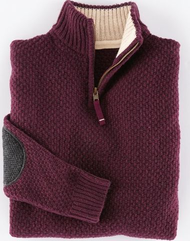 Boden, 1669[^]34924407 Heritage Half Zip Damson Boden, Damson 34924407