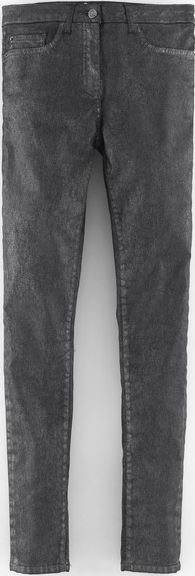 Boden High Rise Super Skinny Jeans Metallic Silver