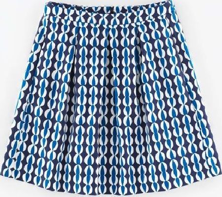 Boden Isabella Ponte Skirt Blues Geo Spot Boden, Blues