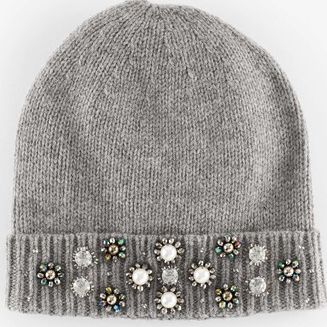 Boden, 1669[^]35148097 Jewelled Beanie Silver Melange Boden, Silver