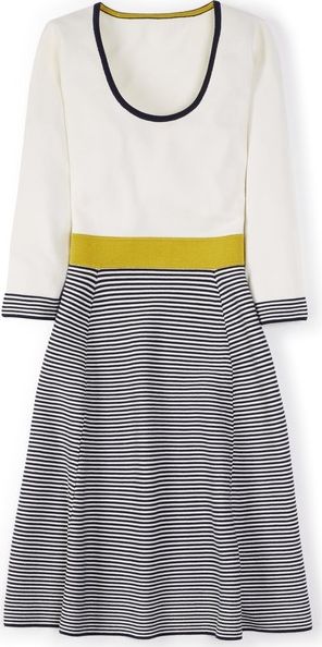 Boden, 1669[^]34732149 Julietta Dress Ivory/Navy/Sulphur Boden,