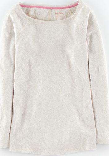 Boden, 1669[^]35003482 Lightweight Baseball Tee Oatmeal Marl Boden,