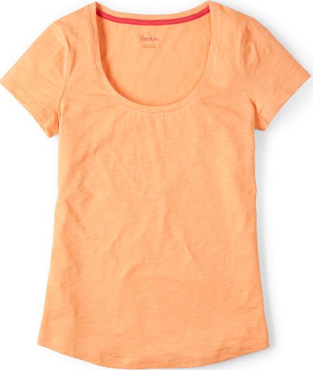 Boden, 1669[^]34756916 Lightweight Scoop Neck Sherbet Orange Boden,