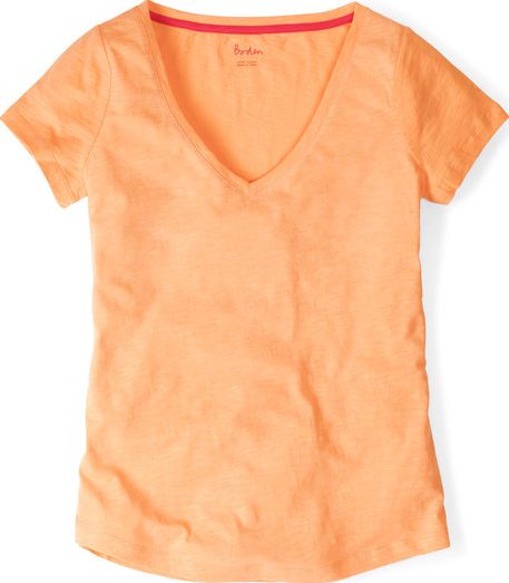 Boden, 1669[^]34755876 Lightweight V-neck Sherbet Orange Boden, Sherbet