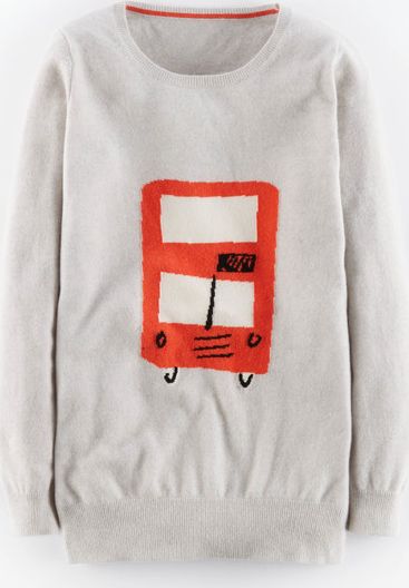 Boden, 1669[^]35056506 London Cashmere Jumper Silver Melange Bus Boden,