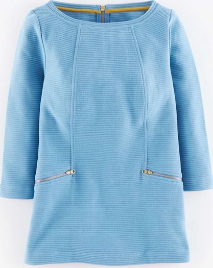 Boden, 1669[^]35241439 Long Line Ottoman Zip Top Steel Blue Boden,