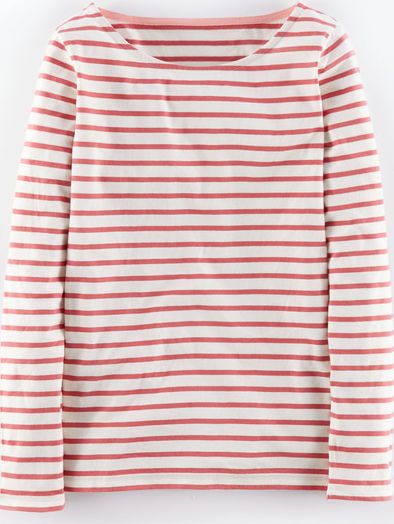 Boden, 1669[^]35010198 Long Sleeve Breton Ivory/Rose Bloom Boden,