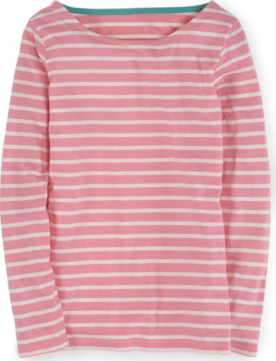 Boden, 1669[^]34701318 Long Sleeve Breton Pink Lemonade/Ivory Boden,