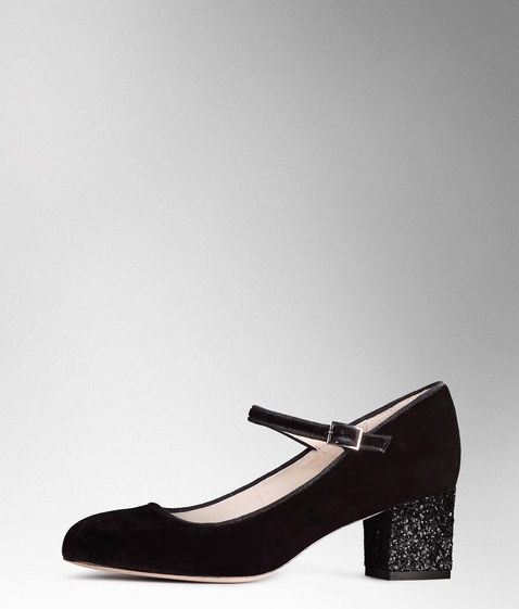 Boden, 1669[^]35159177 Mary Jane Heels Black Velvet/Black Glitter