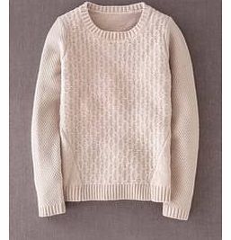 Mixed Stitch Jumper, Cream 33674839