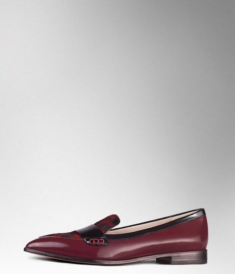 Boden, 1669[^]35035641 Pointed Loafer Black Patent/Burgundy Leopard