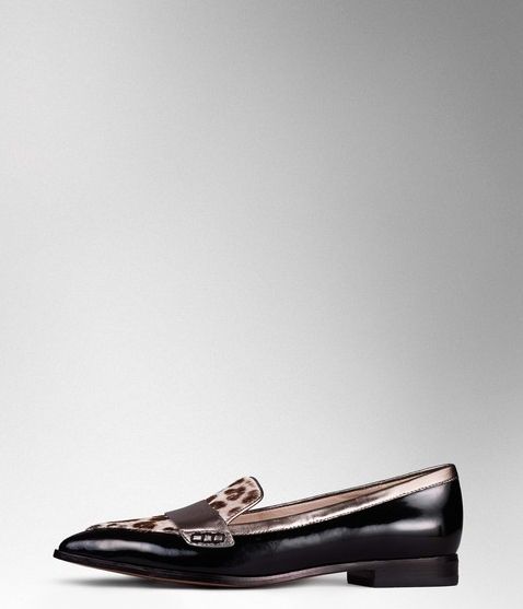 Boden, 1669[^]35035583 Pointed Loafer Black/Pewter/Snow Leopard Boden,