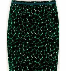 Boden Printed Cotton Pencil Skirt, Black,Navy 34360149