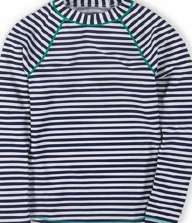 Boden Rash Vest, Sailor Blue/Ivory Stripe 34594069