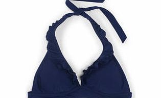 Boden Ruffle Bikini Top, Sailor Blue,Black,Lotus