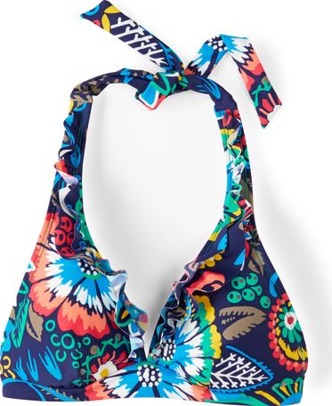 Boden Ruffle Bikini Top Tropical Floral Boden,