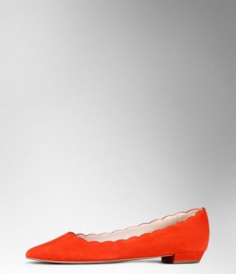 Boden, 1669[^]35170174 Scallop Point Pumps Bright Orange Suede Boden,