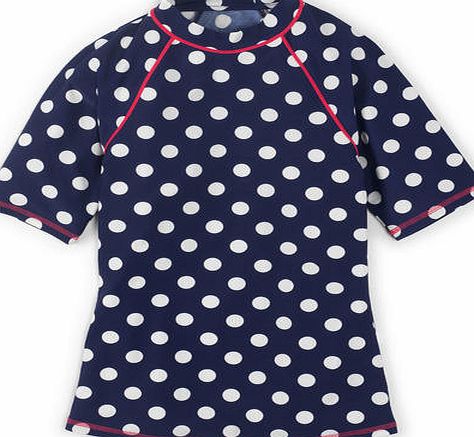 Boden Short Sleeve Rash Vest, Sailor Blue Spot 34673251