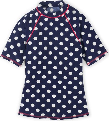 Boden Short Sleeve Rash Vest Sailor Blue Spot Boden,