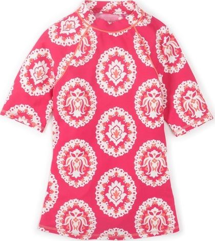 Boden Short Sleeve Rash Vest Tutti Frutti Woodblock