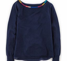 Silk Back Jumper, Blue 34461996