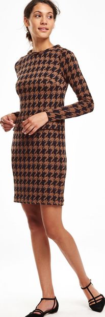 Boden, 1669[^]35069160 Sixties Jacquard Tunic Party Dress Praline