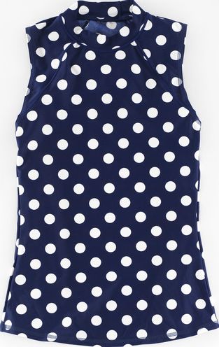 Boden, 1669[^]35238849 Sleeveless Rash Vest Sailor Blue Spot Boden,