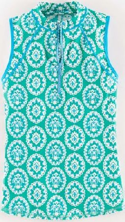 Boden, 1669[^]35266345 Sleeveless Zip Rash Vest Green Boden, Green