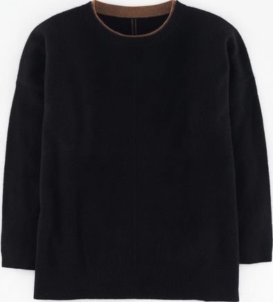 Boden, 1669[^]35223510 Slouchy Cashmere Jumper Black/Dark Caramel