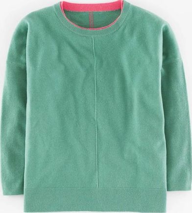 Boden, 1669[^]35223627 Slouchy Cashmere Jumper Juniper/Coral Reef