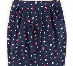 Boden Soft Printed Skirt, Black,Blue 34409375