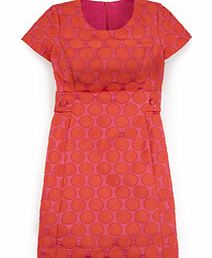 Spot Jacquard Dress, Blue,Orange 34301275