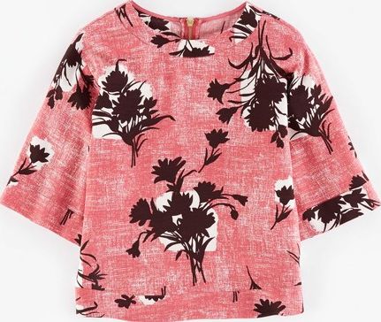 Boden, 1669[^]35188119 Square Tee Pink Textured Flower Boden, Pink