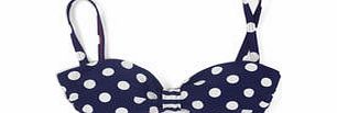 Boden St Lucia Bikini Top, Sailor Blue Spot,Dark