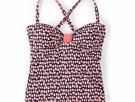 Boden St Lucia Tankini Top, Sailor Blue Geo,Lotus