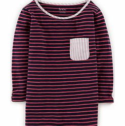 Stripe Pocket Tee, Navy/Rose Bloom 34341099