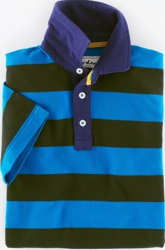 Boden, 1669[^]34914721 Striped Pique Polo Cobalt/Evergreen Boden,