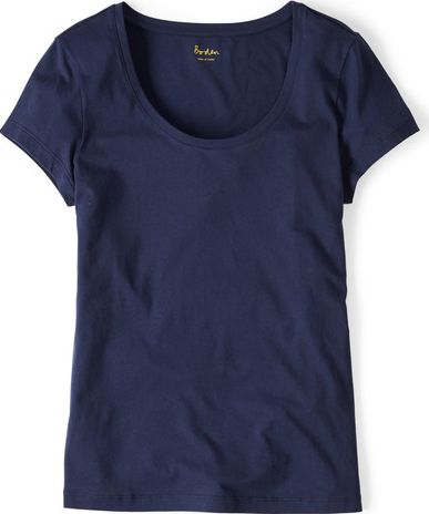 Boden, 1669[^]34639815 Supersoft Scoop Neck Tee Blue Boden, Blue 34639815