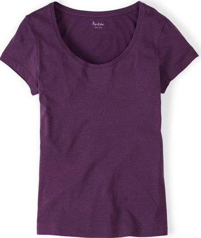 Boden, 1669[^]34639906 Supersoft Scoop Neck Tee Purple Boden, Purple