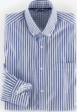 Boden, 1669[^]34940049 The Blues Shirt Blue Bengal Stripe Boden, Blue