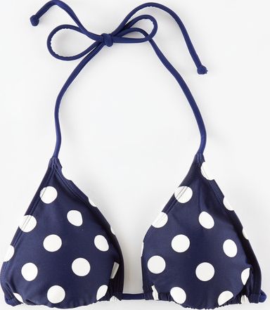 Boden, 1669[^]35237981 Triangle Bikini Top Sailor Blue Spot Boden,