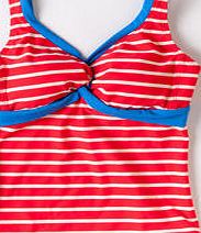 Boden Twist Front Tankini, Hibiscus Stripe/China Blue