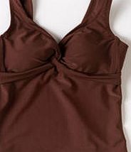 Boden Twist Front Tankini, Mocha 33930652