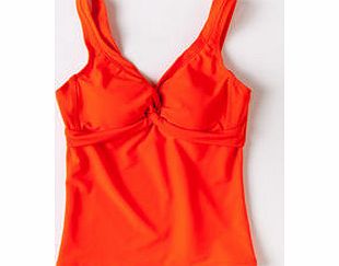 Boden Twist Front Tankini, Tropical Orange,Peacock