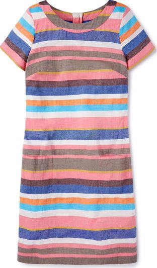 Boden, 1669[^]34671040 Verity Dress Pink Multi Stripe Boden, Pink Multi