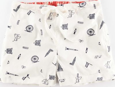 Boden, 1669[^]35076629 Woven Pull-On Short Pjyamas City Print Boden,