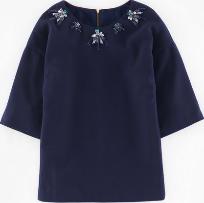 Boden, 1669[^]35183375 Wow Jewelled Top Blue Boden, Blue 35183375