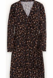 Wrap Dress, Black/Tobacco Painted Leopard 34386912